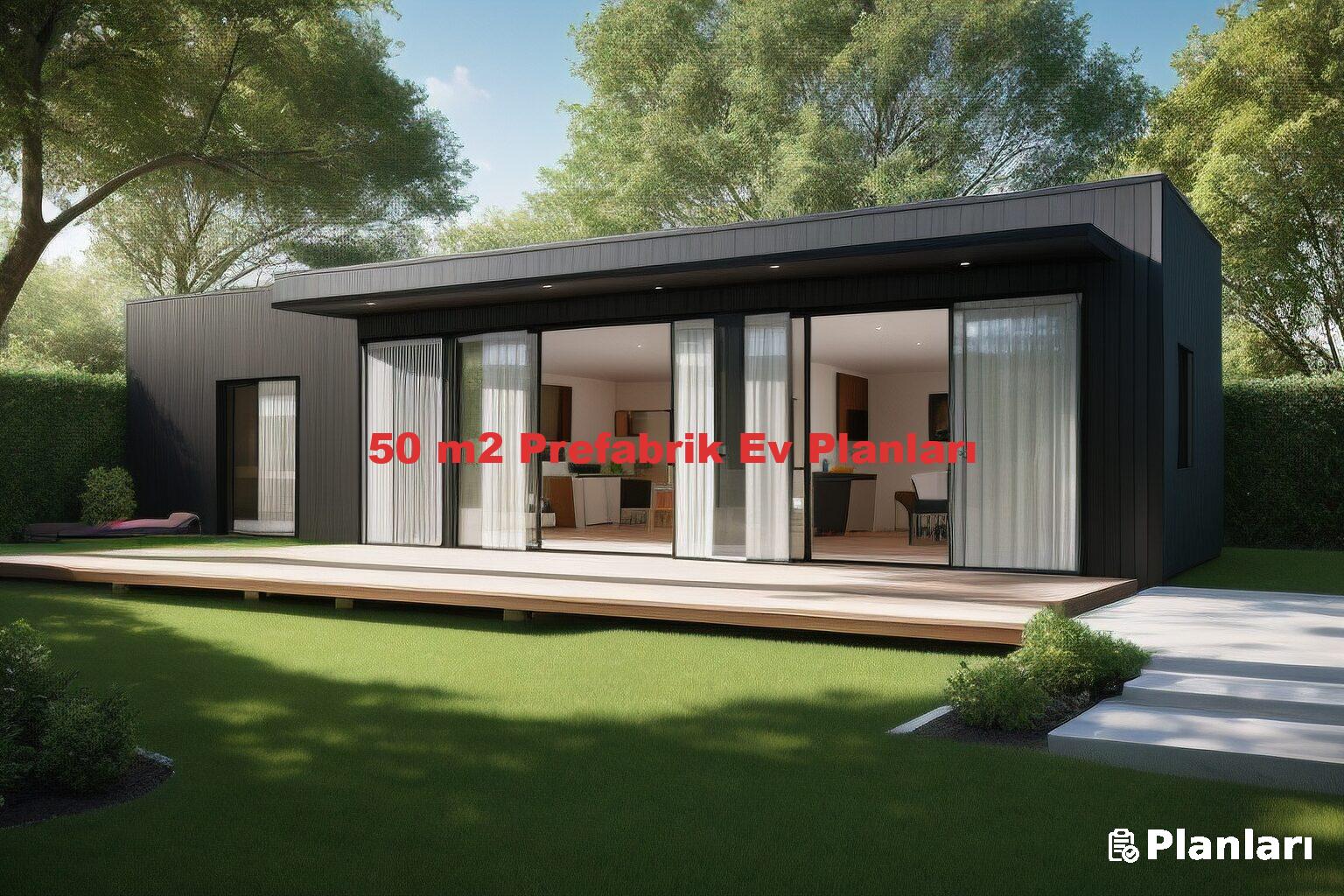 50 m2 Prefabrik Ev Planları